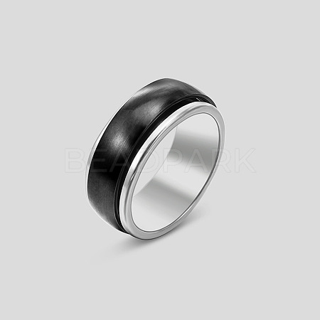 Rotatable 304 Stainless Steel Finger Rings FS-WGF1F3F-01-1