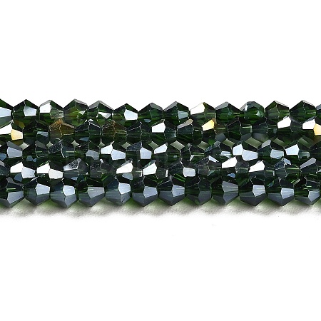 Transparent Electroplate Glass Beads Strands EGLA-A039-T3mm-B25-1