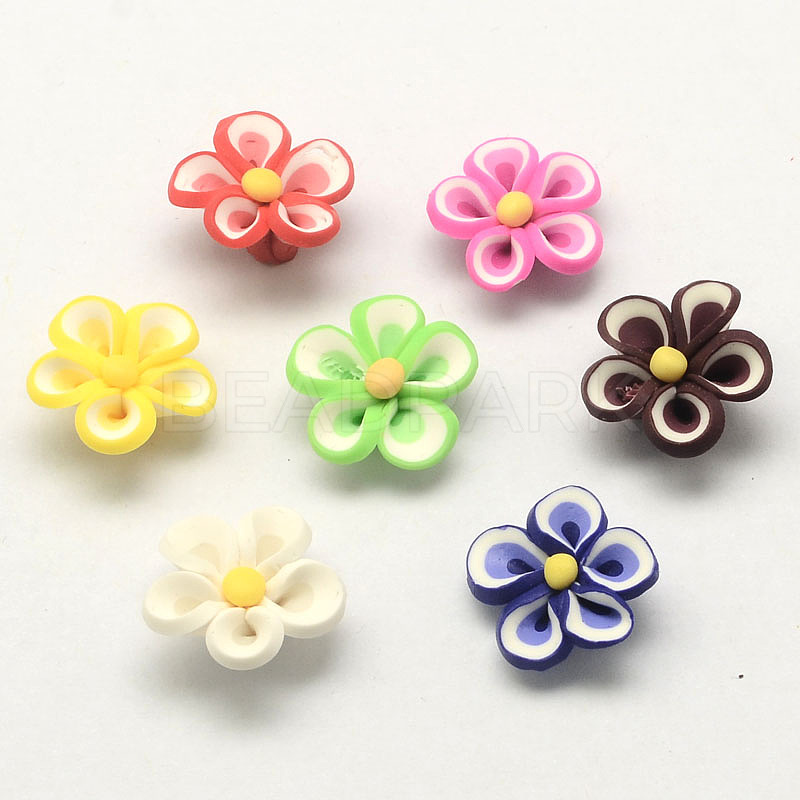 Handmade Polymer Clay 3d Flower Beads - Beadpark.com