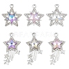 12Pcs 3 Colors Glass Pendants GLAA-YW0004-63A-2
