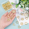   50 Pcs 5 Style Rack Plating Alloy Filigree Joiners Links FIND-PH0004-10-6