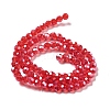 Electroplate Transparent Glass Beads Strands EGLA-A035-T4mm-A07-2