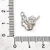Brass Micro Pave Clear Cubic Zirconia Charms CU-CBA3D76-16P-3