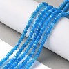 Dyed Natural Malaysia Jade Rondelle Beads Strands G-E316-2x4mm-58-5