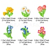 12Pcs 6 Styles Opaque Resin Decoden Cabochons RESI-FS0001-68-4