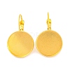 Golden Color Brass Leverback Earring Findings X-KK-C1244-16mm-G-RS-3