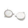 Brass Micro Pave Clear Cubic Zirconia Chandelier Component Links CU-CBA5585-03P-05-2