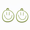 Spray Painted Alloy Pendants ENAM-S127-026B-RS-1