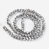 Electroplate Opaque Glass Beads Strands EGLA-A034-P6mm-M02-2