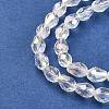 Electroplate Glass Beads Strands EGLA-D015-7x5mm-01-3