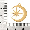 Ion Plating(IP) 304 Stainless Steel Pendants STAS-B056-26G-04-3