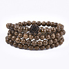 Feng Shui 4-Loop Wrap Style Buddhist Jewelry BJEW-T009-02-1
