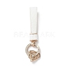 Microfiber & Zinc Alloy & Crystal Rhinestone Keychain KEYC-G062-01D-2