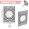 Globleland 9Pcs 9 Styles Transparent Plastic Embossing Template Folders AJEW-GL0002-17-2