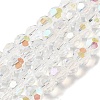 Electroplate Transparent Glass Beads Strands LS-EGLA-A035-T6mm-L19-1