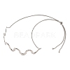 304 Stainless Steel Wavy Line Choker Slider Necklaces NJEW-Z106-01P-4