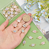 CHGCRAFT 36Pcs 6 Colors Alloy Enamel Connector Charms FIND-CA0007-18-3