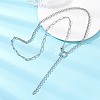 304 Stainless Steel Paperclip Chain Cable Chain Lariat Y Necklaces NJEW-JN05785-1