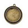 Vintage Tibetan Style Alloy Pendant Cabochon Bezel Settings TIBEP-M018-88AB-NF-1