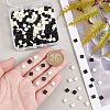 300Pcs 2 Colors 2-Hole Opaque Glass Seed Beads SEED-AR0001-30-3