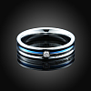 Valentine's Day Titanium Steel Cubic Zirconia Finger Ring RJEW-BB18937-7-6