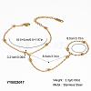 304 Stainless Steel Satellite Chain Finger Ring Bracelets for Women XO2335-5-1