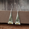 Print Alloy & Epoxy Leverback Earrings FS-WG26850-01-3
