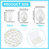 160Pcs 3 Styles Glass Pearl Teardrop Beads HY-NB0001-06A-2