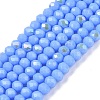 Electroplate Opaque Solid Color Glass Beads Strands EGLA-A044-P2mm-L17-1
