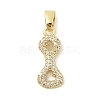 Brass Micro Pave Cubic Zirconia Pendants ZIRC-C012-01G-09-1