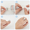 DIY Blank Adjustable 304 Stainless Steel Finger Rings Making Kits DIY-AN0001-22-3