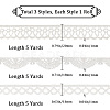 Gorgecraft 15 Yards 3 Styles Polyester Lace Trims OCOR-GF0002-65-2