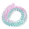 Transparent Painted Glass Beads Strands DGLA-A034-T6mm-A10-5