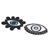 30Pcs 6 Style Eye & Eyelash Polyester Embroidery Cloth Iron on/Sew on Patches PATC-FG0001-51-3