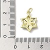 Brass Micro Pave Cubic Zirconia Pendants KK-E092-17G-01-3