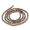 Transparent Electroplate Glass Beads Strands GLAA-H021-01A-HP07-5