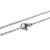 Classic Plain 304 Stainless Steel Mens Womens Cable Chain Necklace Making STAS-P045-01P-1