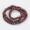 Electroplate Opaque Glass Beads Strands EGLA-A034-P4mm-P16-2
