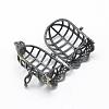 Brass Rack Plating Cage Pendants KK-F722-41AB-RS-3