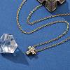 304 Stainless Steel Crystal Rhinestone Pendant Cable Chain Necklaces for Women LS-NJEW-C062-01D-G-1