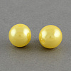 ABS Plastic Imitation Pearl Round Beads SACR-S074-6mm-A02-1