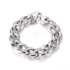 304 Stainless Steel Curb Chain/Twisted Chain Bracelets BJEW-L665-03P-1