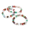 Natural Mixed Stone Beaded Stretch Bracelets BJEW-A117-C-39-1