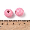 Valentine's Day Spray Painted & Printed Wood European Beads WOOD-L023-03H-3