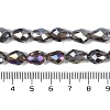 Transparent Electroplate Glass Beads Strands EGLA-N013-T8mm-B27-4