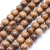 Natural African Padauk Wood Beads Strands X-WOOD-P011-02-8mm-1