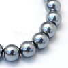 Baking Paint Pearlized Glass Pearl Round Bead Strands HY-Q003-6mm-12-2
