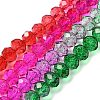 Transparent Painted Glass Beads Strands LS-DGLA-A034-T6mm-A24-2