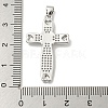 Rack Plating Brass Micro Pave Cubic Zirconia Pendants KK-F869-14P-3