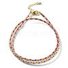Polyester Cord Braided Necklace Makings MAK-L043-03G-24-1